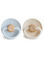 Little Viking Natural Rubber Pacifier 2-Pack, Powder Blue/Cream