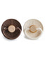 Little Viking Natural Rubber Pacifier 2-Pack, Cocoa/Cream