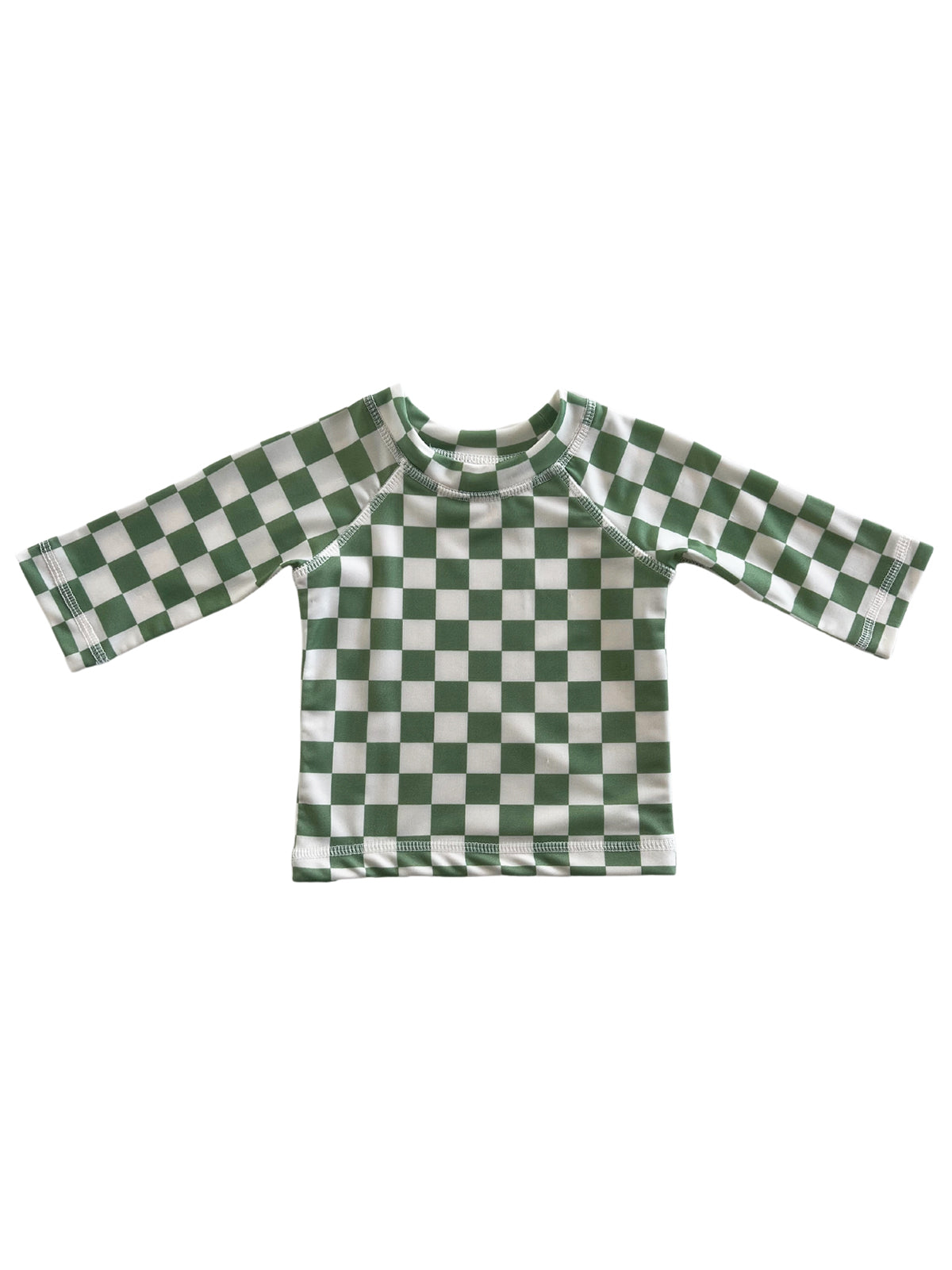 Lime Checkerboard / Maui Rashguard / UPF 50+