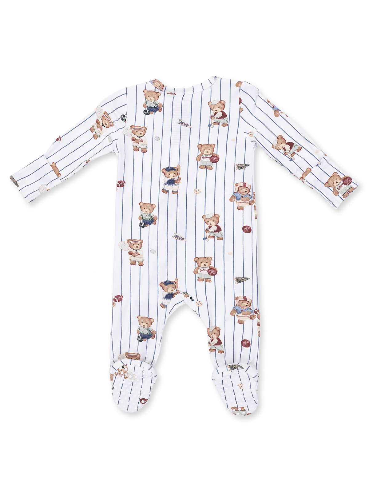2-Way Zip Footie, Mixed Sports Bears