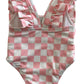 Strawberry Shortcake Checkerboard / Monaco Swimsuit / UPF 50+