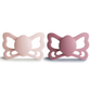 2-Pack Butterfly Anatomical Silicone Pacifiers, Blush/Cedar (6-18 months)