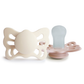 2-Pack Butterfly Anatomical Silicone Pacifiers, Cream/Blush (0-6 months)