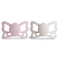 2-Pack Butterfly Anatomical Silicone Pacifiers, Primrose/Silver Grey (6-18 months)