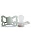 2-Pack Butterfly Anatomical Silicone Pacifiers, Sage/Silver Grey (6-18 months)