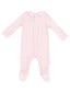 Smocked Peter Pan Footie, Mini Gingham Pink