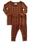 2-Piece Set, Truffle Windowpane