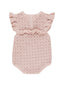 Pointelle Ruffle Romper, Bubblegum