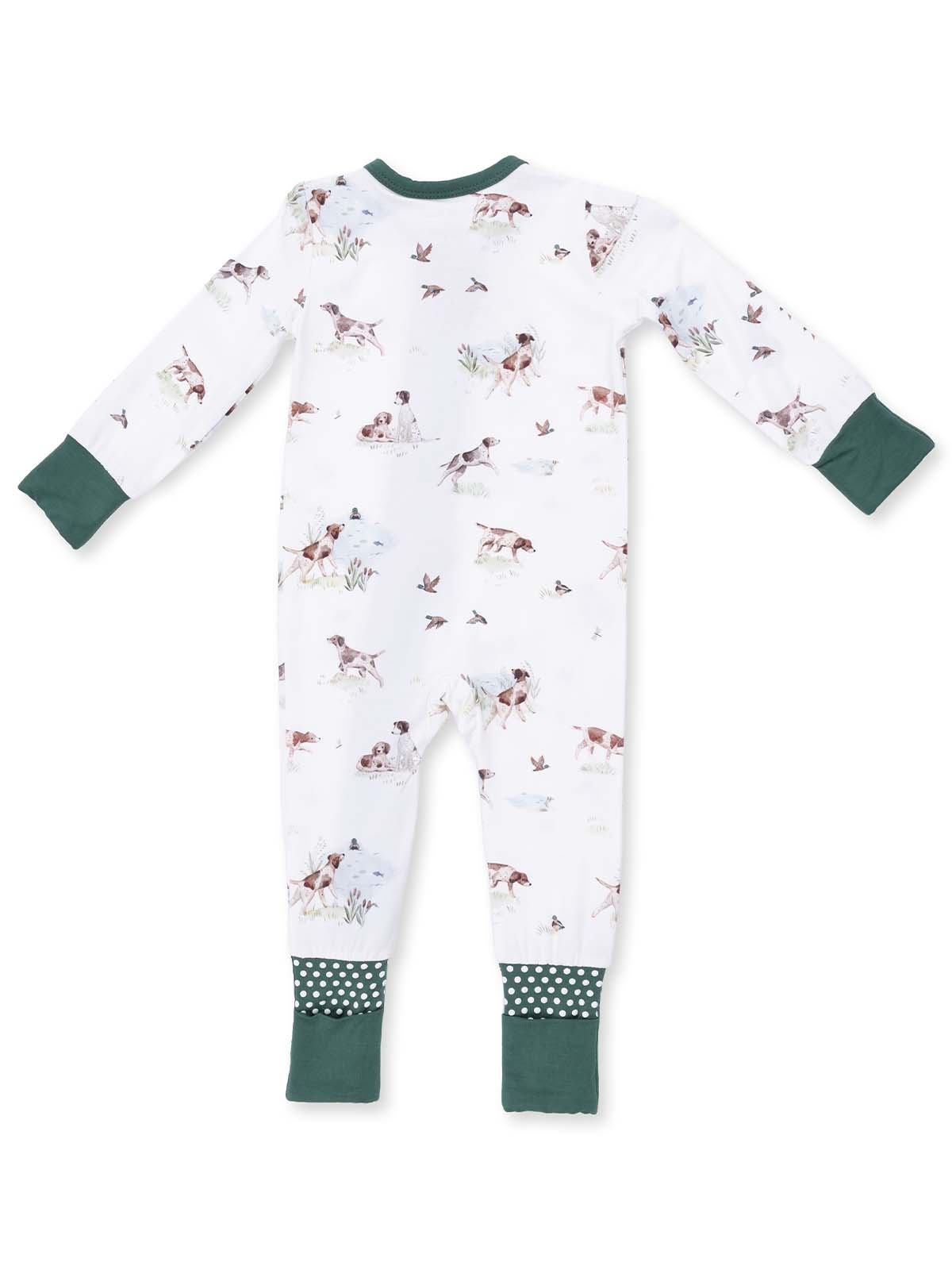 2-Way Zip Romper, Pointer Pups and Duck Buddies