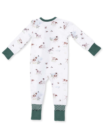 2-Way Zip Romper, Pointer Pups and Duck Buddies