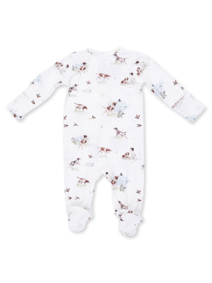 2-Way Zip Footie, Pointer Pups and Duck Buddies