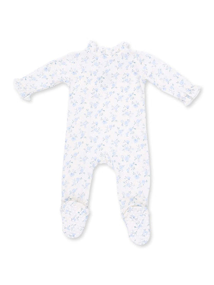 Kimono Ruffle Snap Footie, Rose Briar