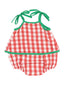 Swing Front Sunsuit, Strawberry Gingham