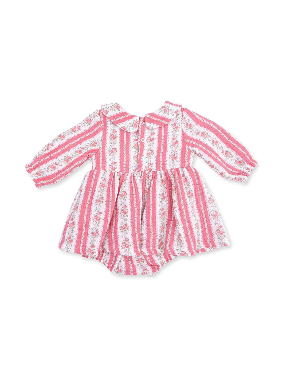 Peter Pan Collar Bubble w/Skirt, Suzie Floral Stripe