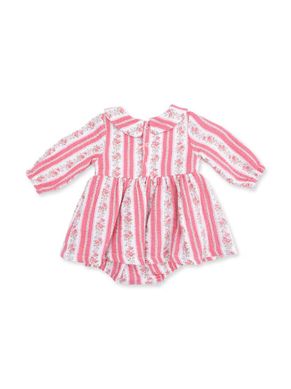 Peter Pan Collar Bubble w/Skirt, Suzie Floral Stripe