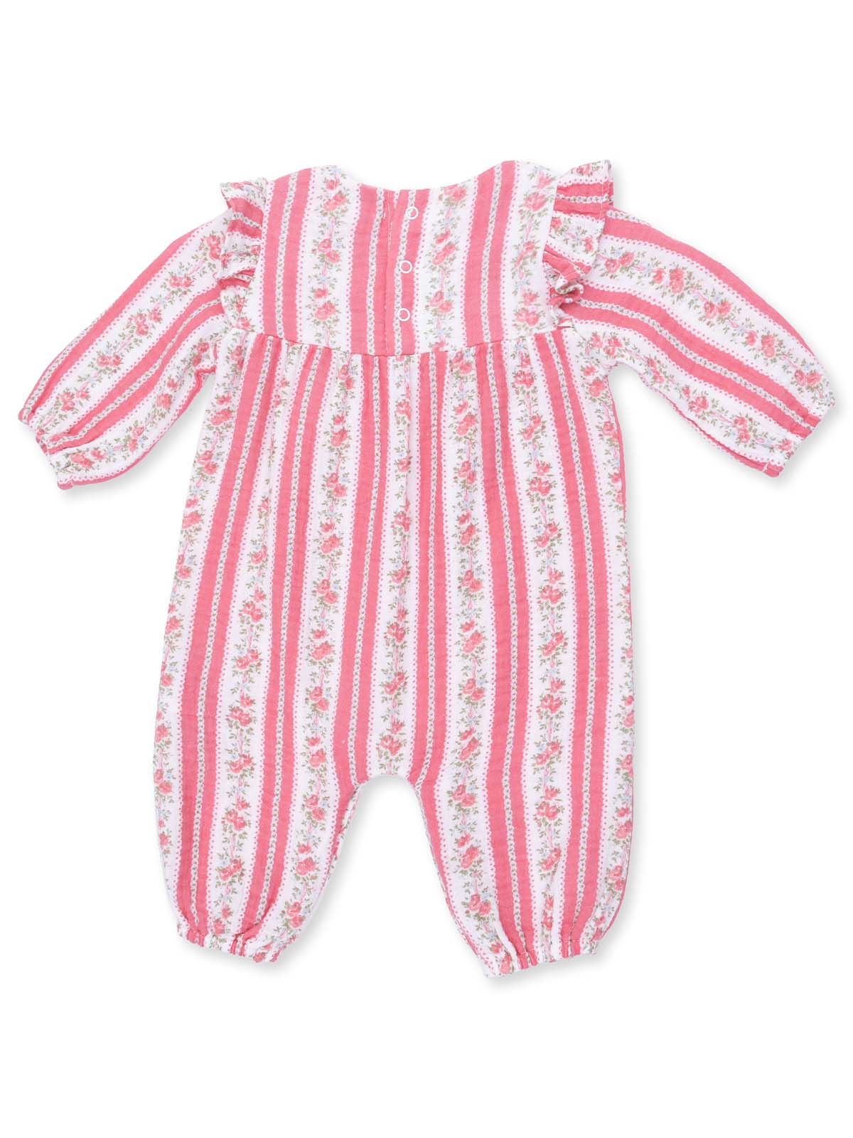 Ruffle Sleeve Romper, Suzie Floral Stripe