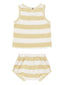 Terry Tank + Short Set, Yellow Stripe