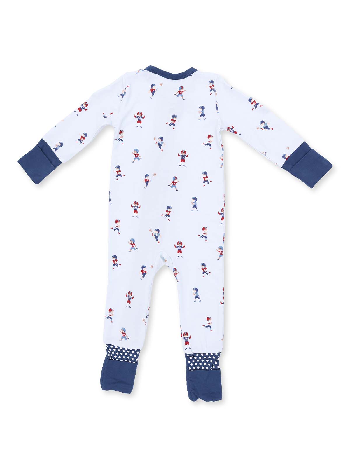 2-Way Zip Romper, Tiny Footballers