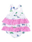 Ruffle Sunsuit, Vintage Golf Carts Pink