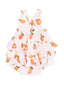 Ruffle Sunsuit, Watercolor Peaches