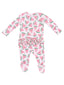 2-Way Zip Ruffle Back Footie, Watermelon Hearts