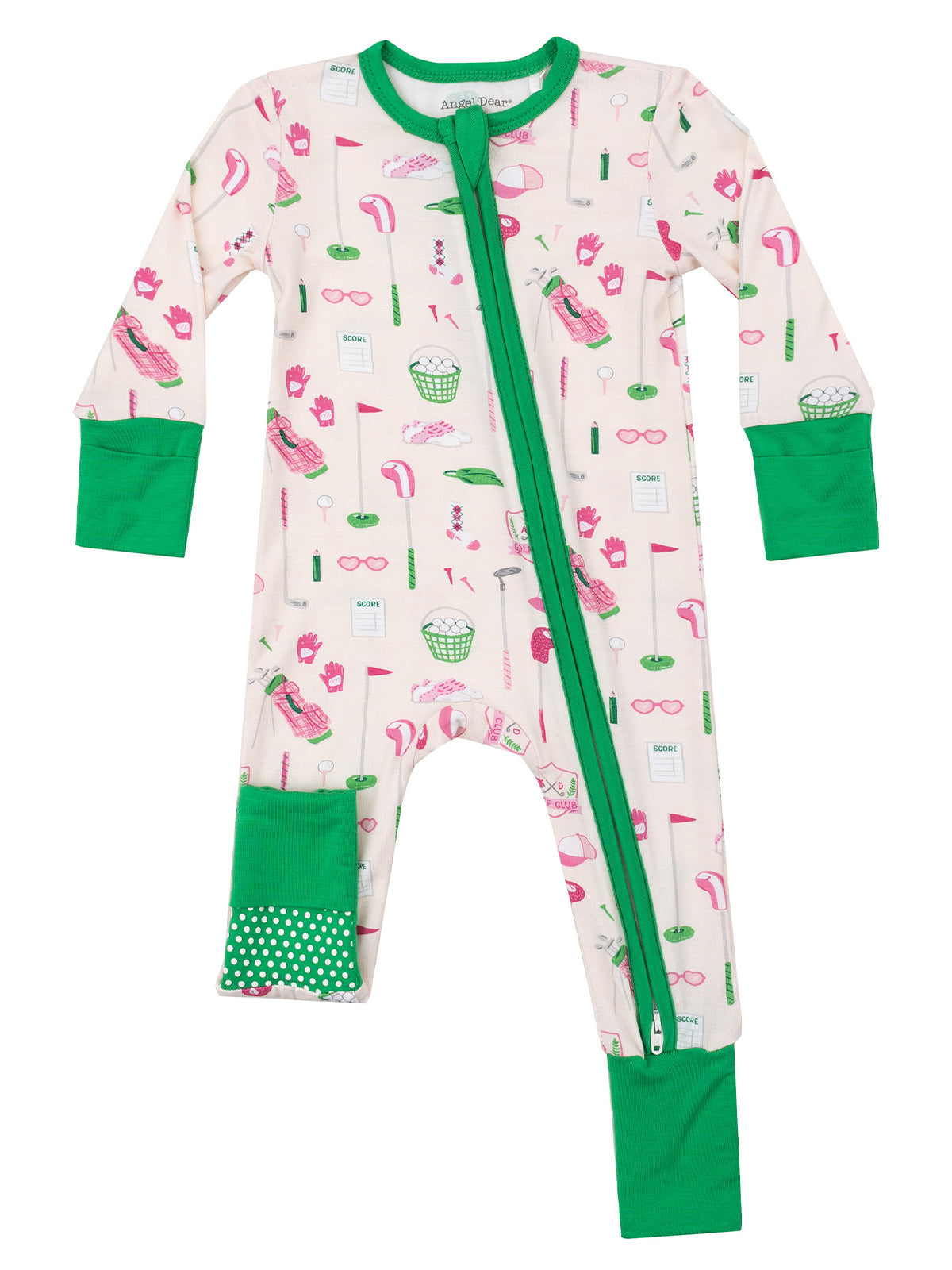 Zippered Romper- Golfing Teddy Bears main image 0