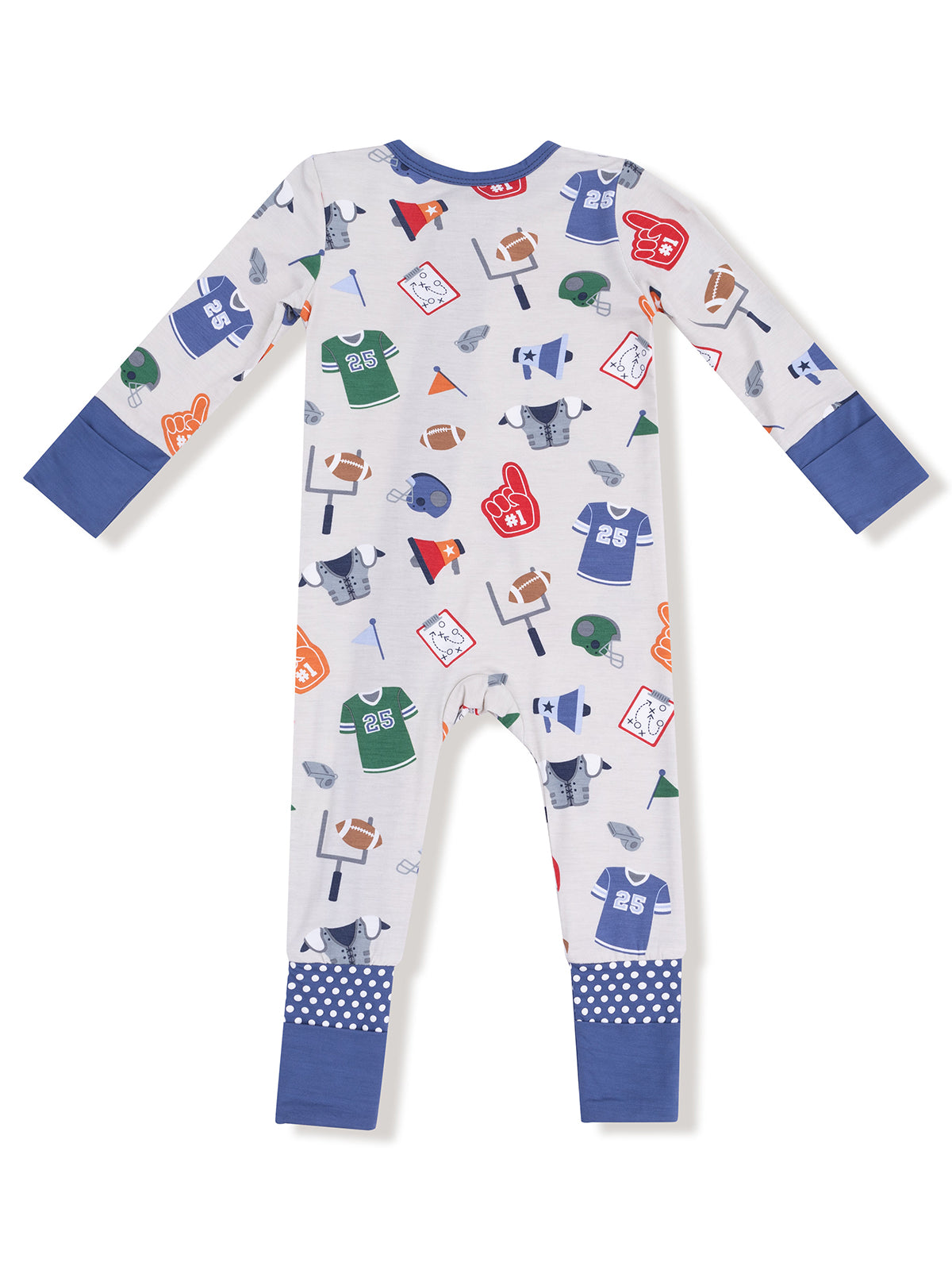 Children's pajamas featuring playful sports-themed graphics and a cozy, colorful design.