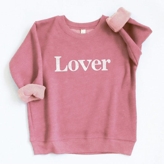 Lover Typewriter Toddler Graphic Sweatshirt, Mauve