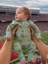 2-Way Zip Romper, Footballs Playing Football