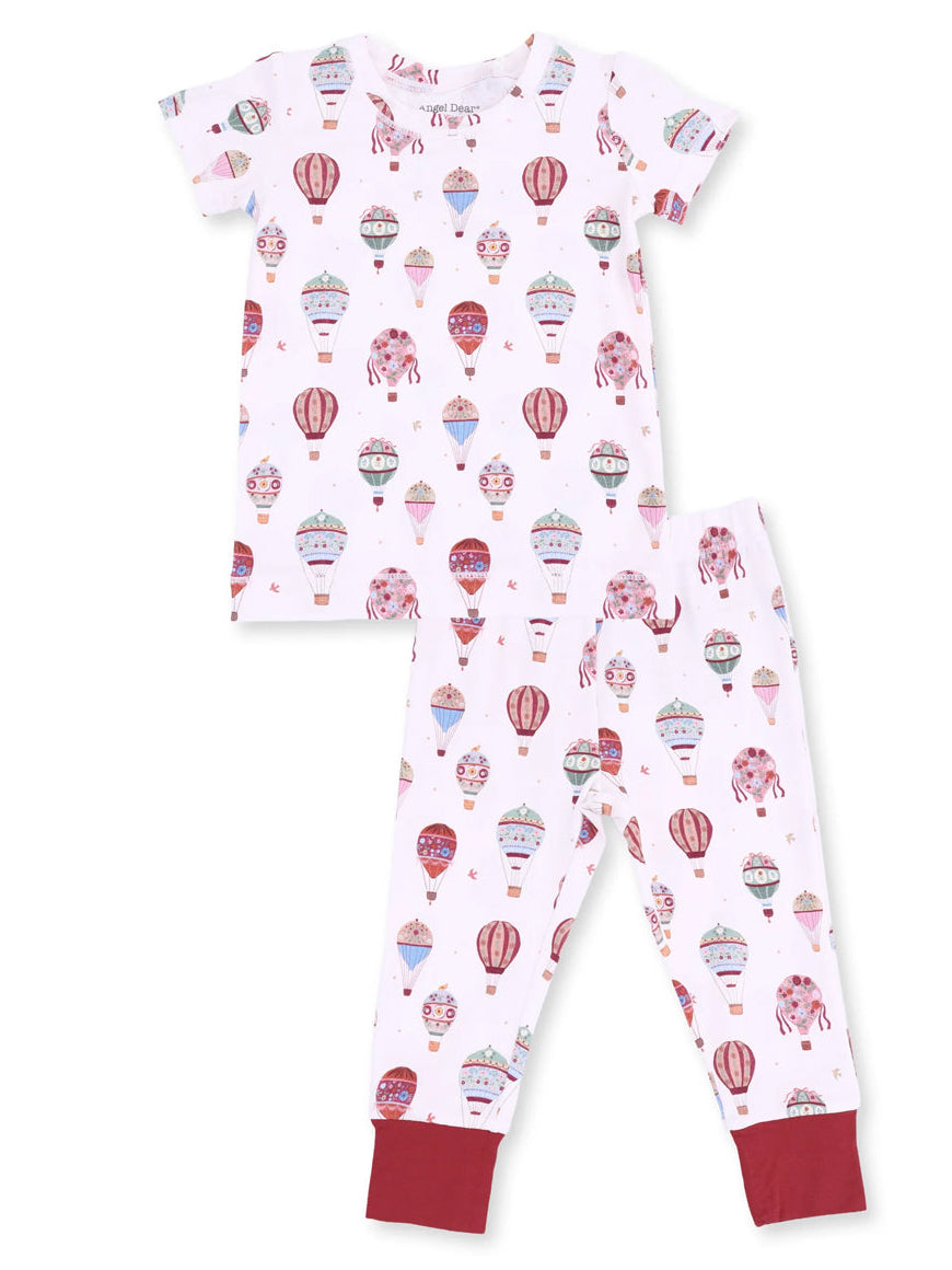 Short Sleeve Loungewear Set, Hot Air Balloon