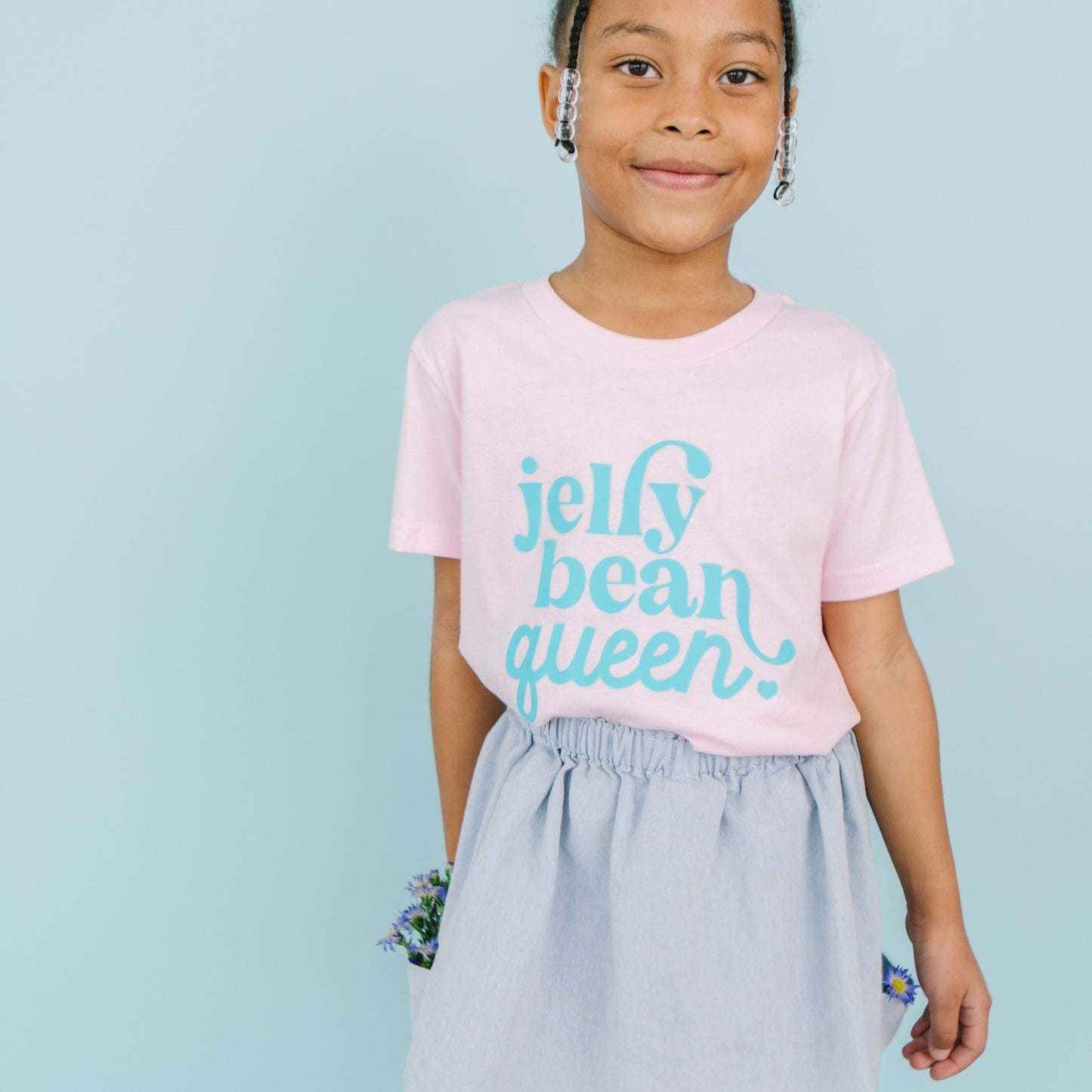 Kids Easter Graphic Tee, Jelly Bean Queen Pink/Blue