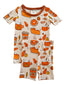 Short Sleeve 2-Piece Set, Pumpkin Spice Latte