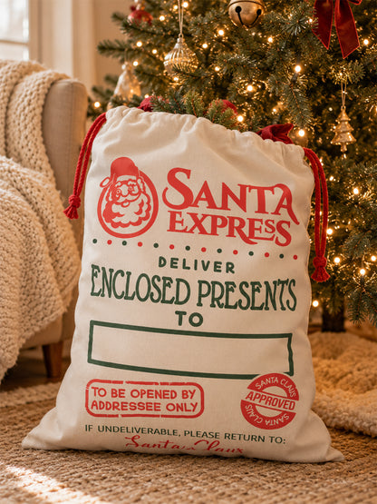 Drawstring Santa Sack, Santa Express