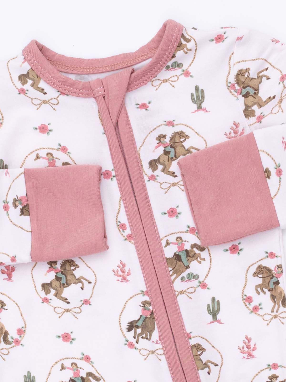 2-Way Zip Romper, Cowgirl Cameos