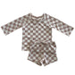 Tiramisu Checkerboard / Mar Rashguard Set / UPF 50+