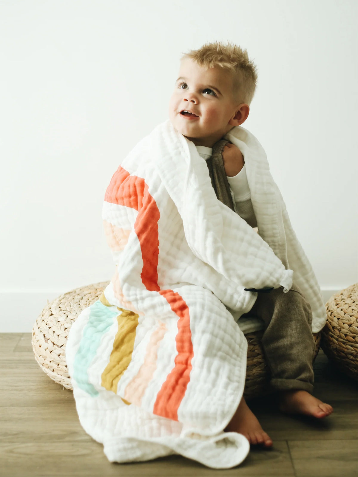 Rainbow Muslin Quilt