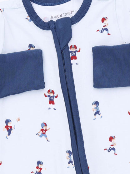 2-Way Zip Romper, Tiny Footballers