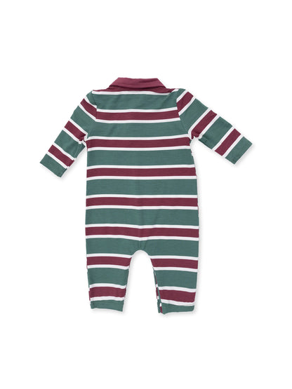 Polo Romper, Rugby Stripe