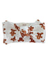 Gingerbread man print headband with a large bow on a white background.