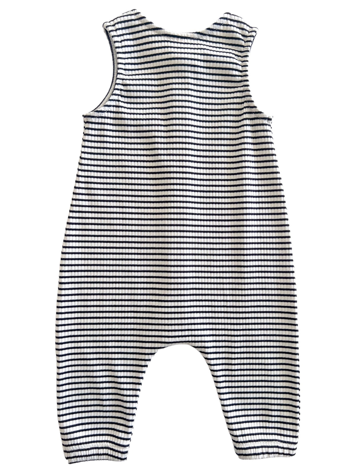 Black Stripe / Organic Ribbed Bay Jumpsuit