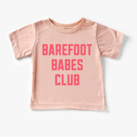 Kid's Graphic Short Sleeve Tee, Barefoot Babes Club