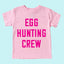 Kids Easter Graphic Tee, Egg Hunting Crew Hot Pink