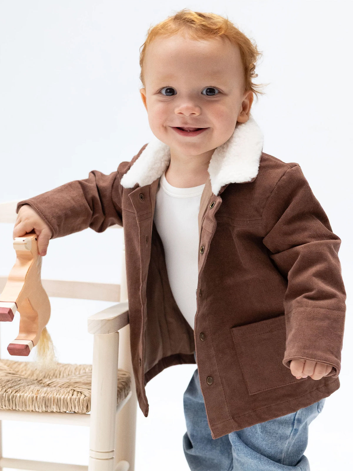 Corduroy Jacket, Beaver Fur