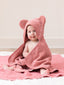 Hooded Towel + Wash Mitt Set, Watermelon