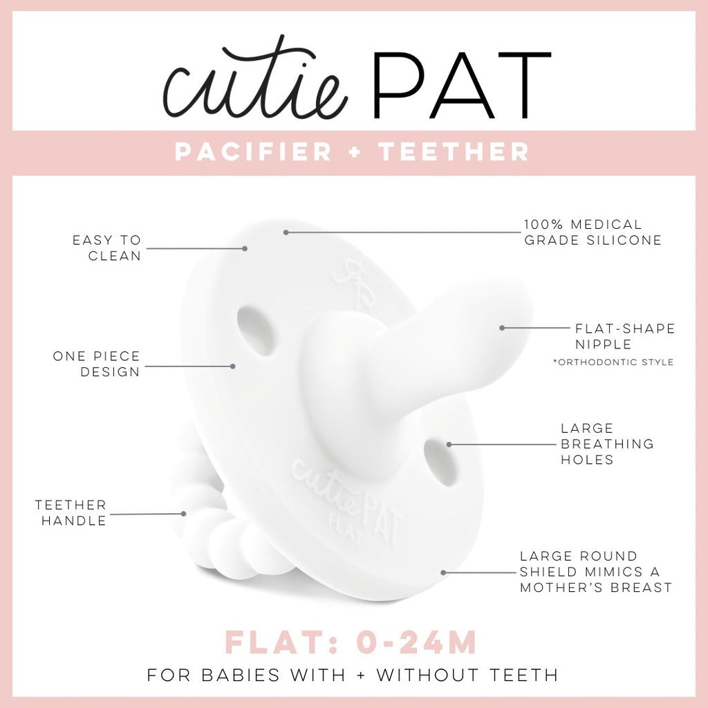 Cutie PAT Flat Pacifier, Red