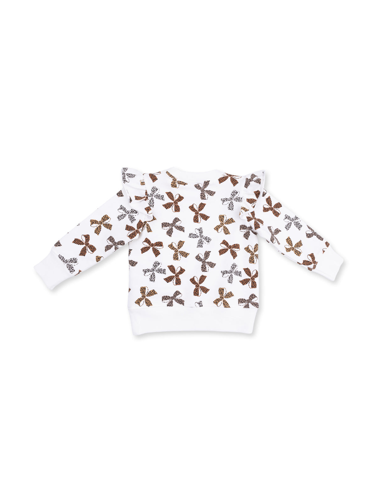 Ruffle Sweatshirt, Leopard