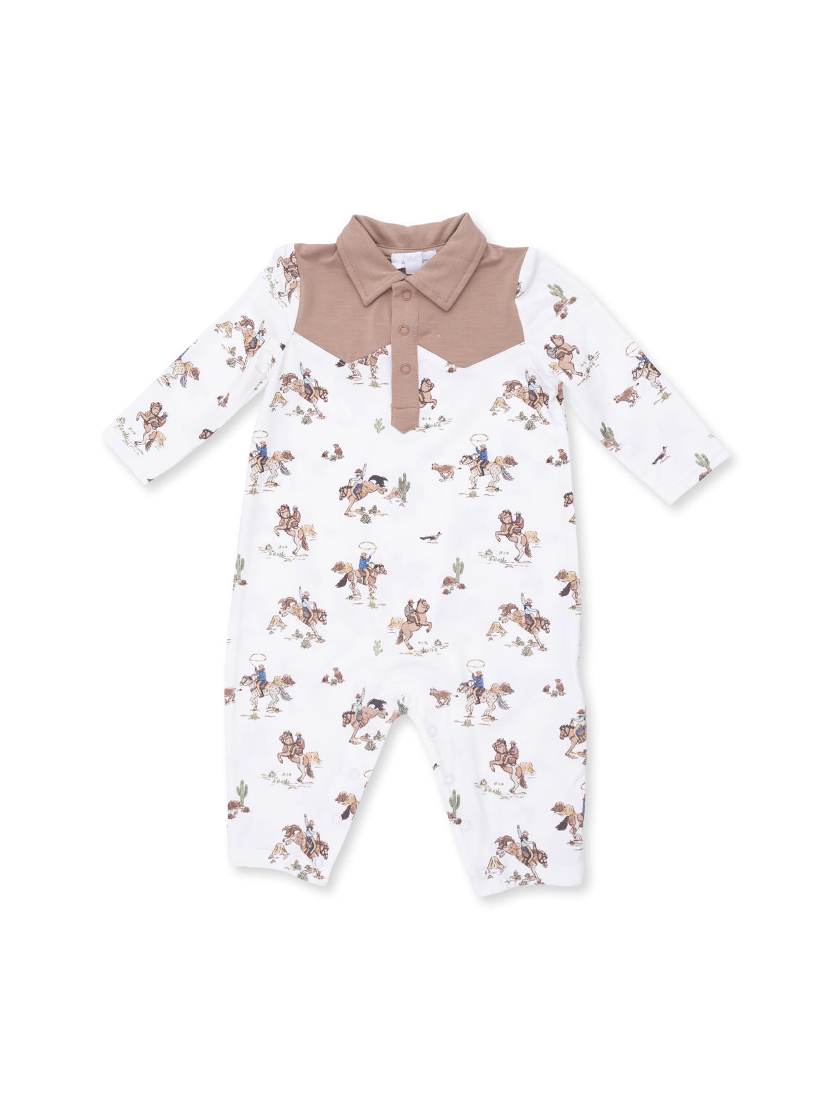 Long Sleeve Cowboy Romper, Horse Wrangler