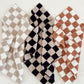 Phufy® Bliss Checkerboard Mini Blanket, Black/Cocoa