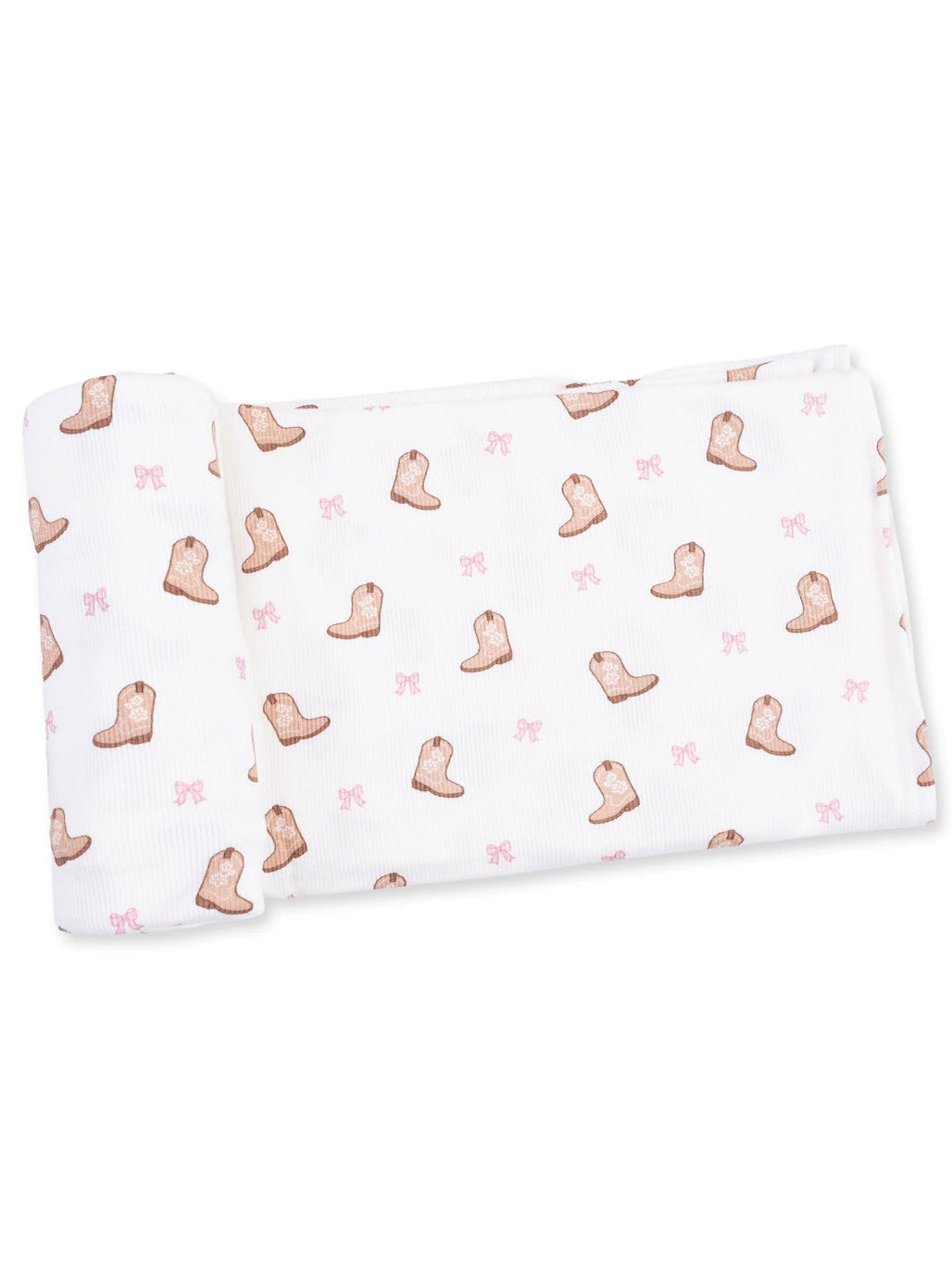 Ribbed Stretch Swaddle, Mini Cowgirl Boots