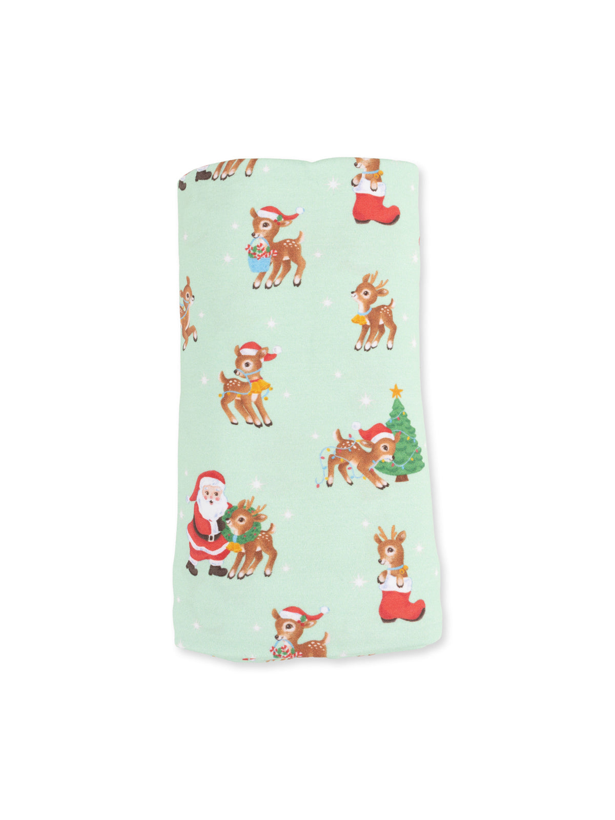Stretch Swaddle, Vintage Reindeer & Santa Uni